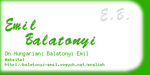 emil balatonyi business card